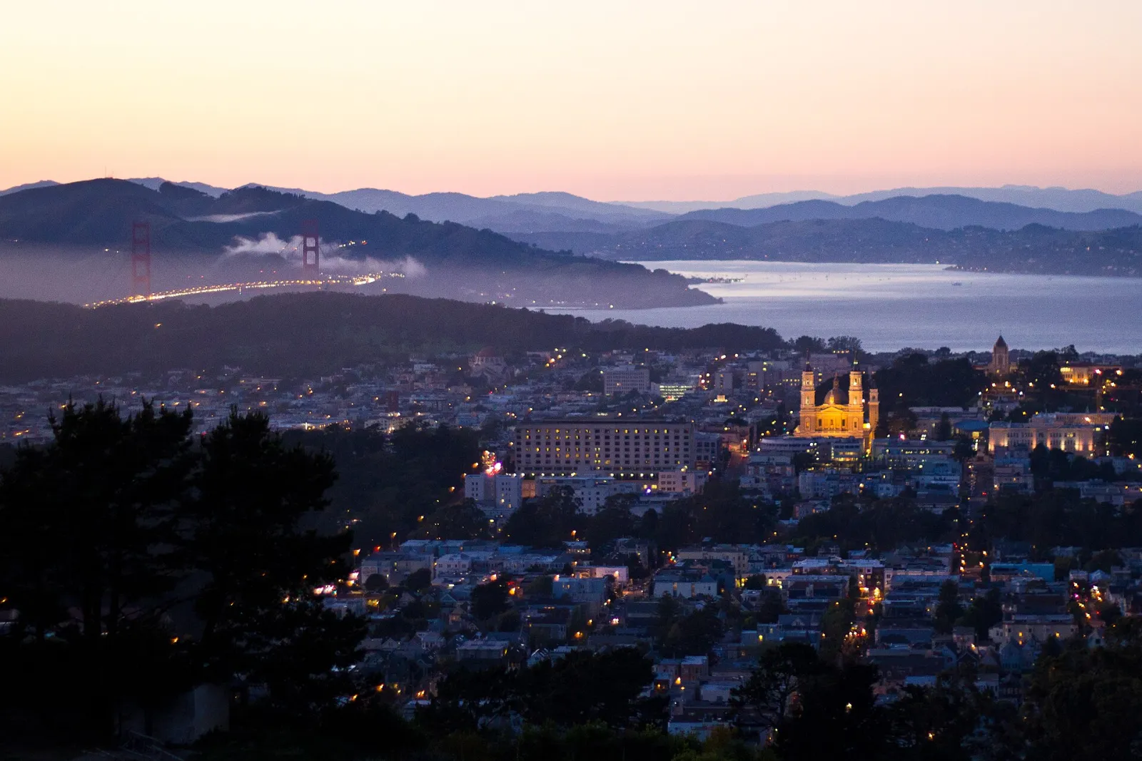 San Francisco from Twin Peaks at dusk